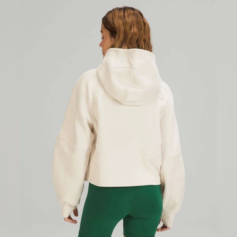 SOLD Lululemon Scuba Oversized Half-Zip Hoodie in White Opal Size M/L - Picture 2 of 8